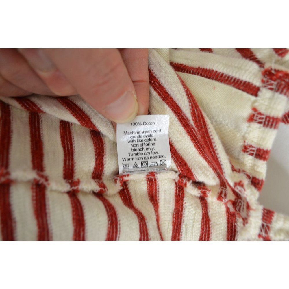 Madewell Surfbreeze Women's Medium Red Striped Long Sleeve Boat Neck Shirt - Picture 11 of 12